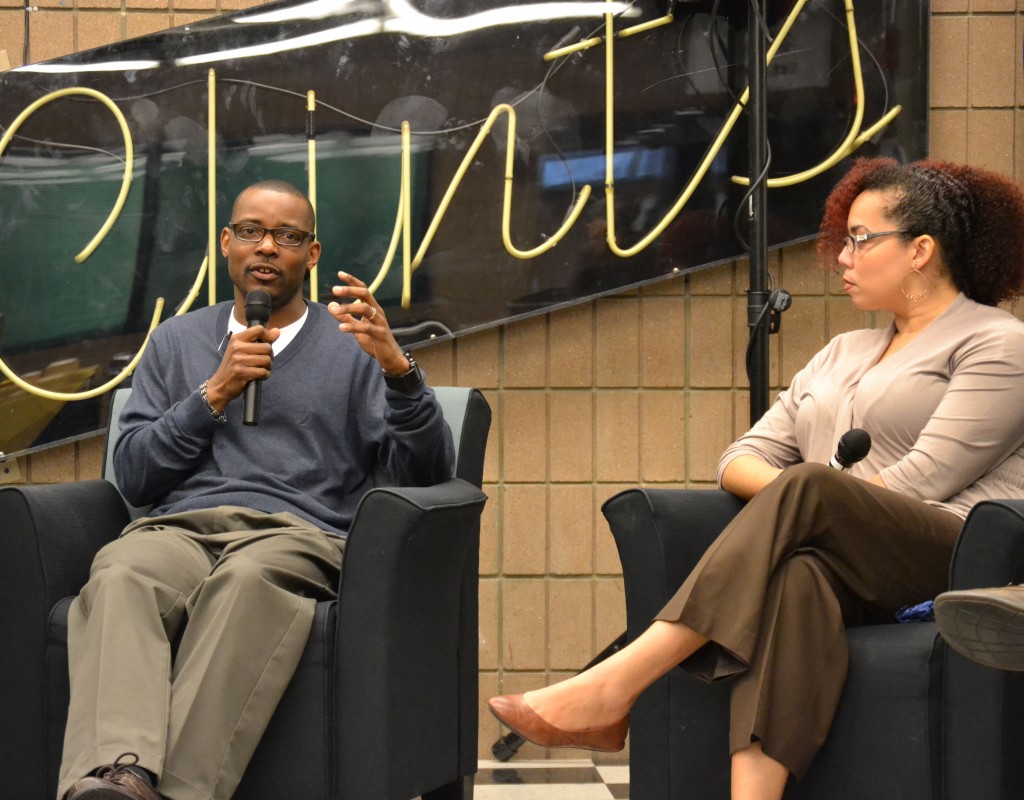 Henderson Allen (left) and Dawn Demps (right) talk about their time at UM-Flint and their careers.