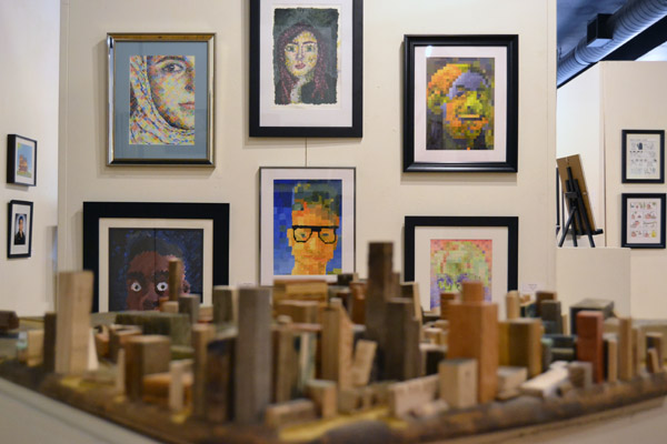 Pieces at UM-Flint's 2016 Annual Student Art Exhibition 