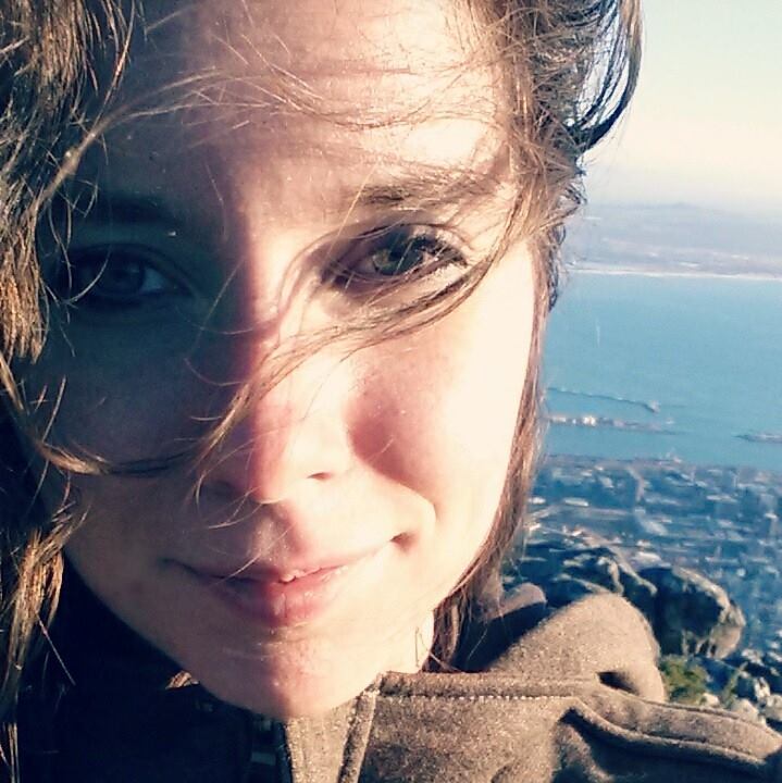 Christen Rachow on Table Mountain in Cape Town, South Africa
