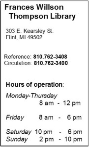 Hours of Operation & Contact Numbers WINTER