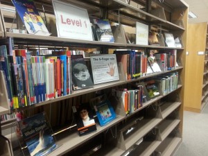 The English Language Program collection on the shelf. ©Elizabeth Svoboda