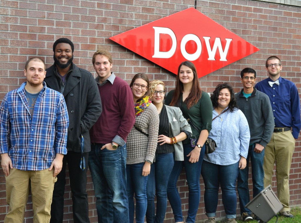 UM-Flint Chemistry and Biochemistry Students on a visit to Dow Chemical in Midland, MI