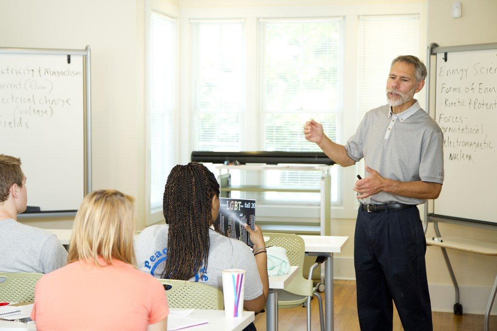 Dr. Marty Kaufman of the new GPE department teaches a class.