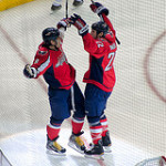 "Ovechkin and Knuble About to Hug" by clydeorama, on Flickr