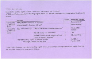 TESOL Certificate purple handout