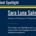 Graduate Student Spotlight– Sara Luna Salman, Physician Assistant Student