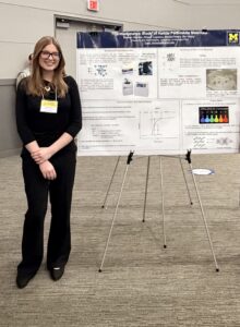 Student with poster