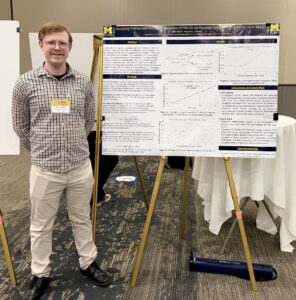 Student with poster