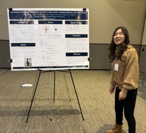 Student with poster
