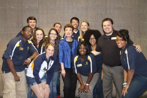 Orientation Leaders with Chancellor Person
